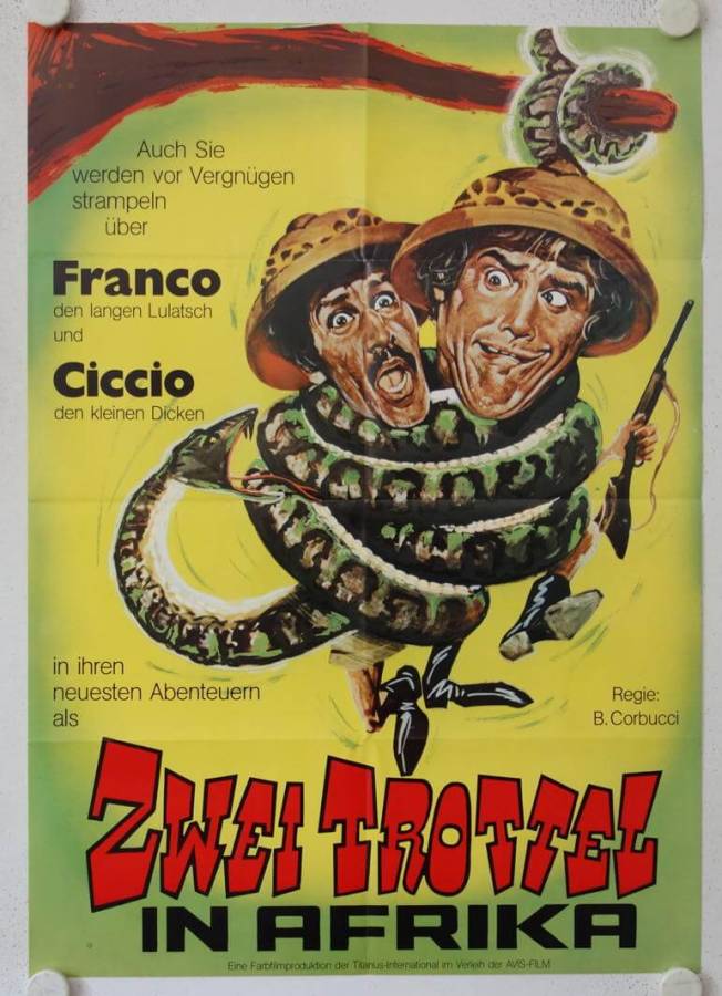 Zwei Trottel in Afrika originales deutsches Filmplakat